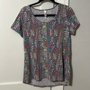 Lularoe multi color patterned top